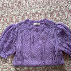 Ulla Johnson Lilac open weave sweater, SS2025